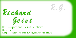 richard geist business card